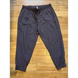 Fabletics The One Joggers Mens XXL Navy Blue Stretch Tapered Leg Drawstring